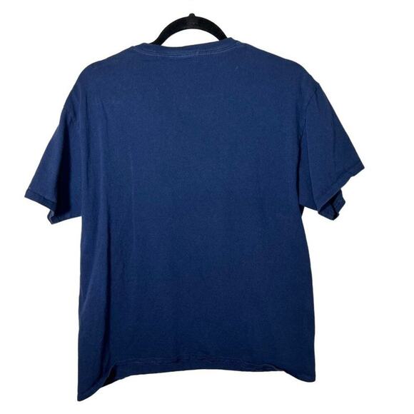 Death‎ Row Records Hip-Hop Electric Chair T Shirt w/Rap Blue Logo Print Sz Large - Picture 3 of 4